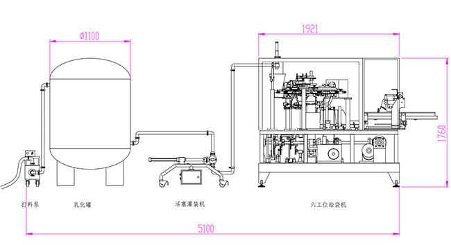 調(diào)味醬料給袋式包裝機(jī)械設(shè)計(jì)方案實(shí)拍